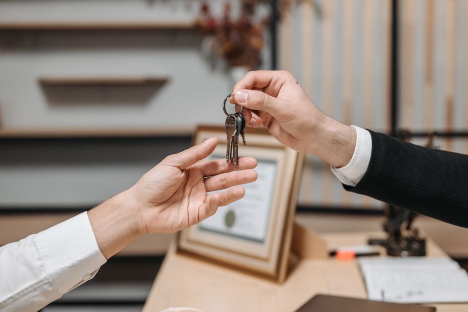 Keys handed over for a newly completed property