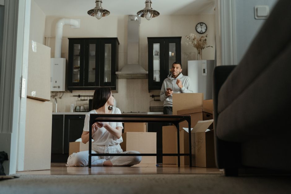 Apartment interior during a move